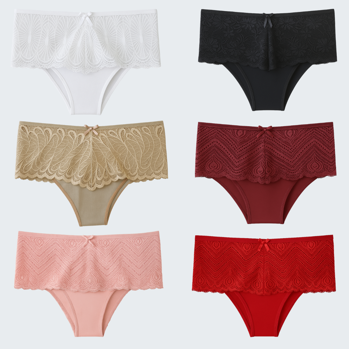 Calcinha Cintura Alta Modeladora Pós Parto em Renda e Cotton