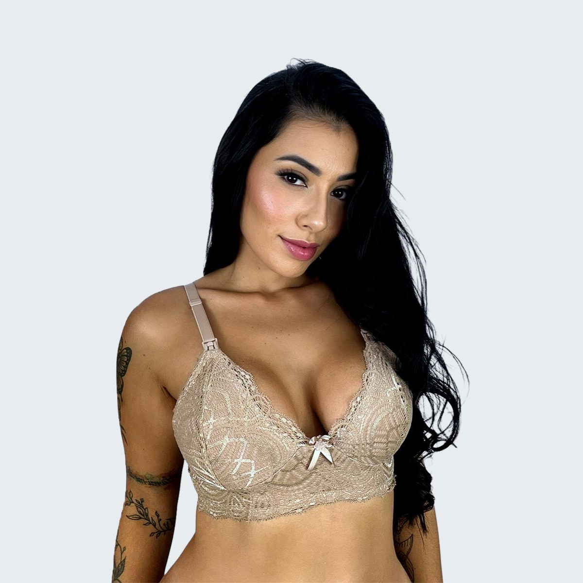 Sutiã de Amamentação de Renda Sem Bojo