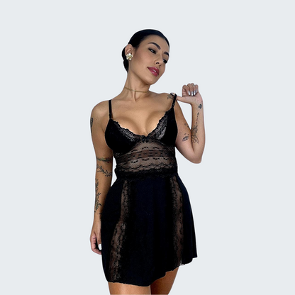 Camisola Sensual Alexia com Renda e Alça Cruzando as Costas
