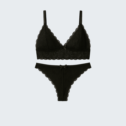 Conjunto Lingerie Renda Calcinha e Sutiã Sensual