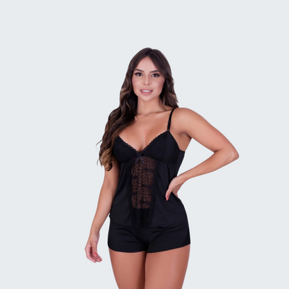 Short Doll Valeria com Detalhes em Renda