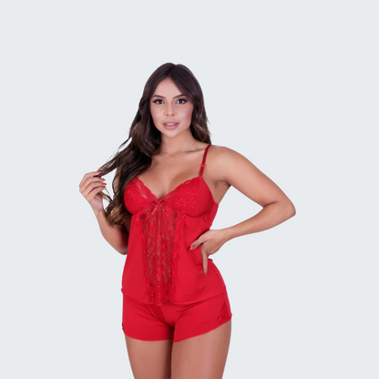 Short Doll Valeria com Detalhes em Renda