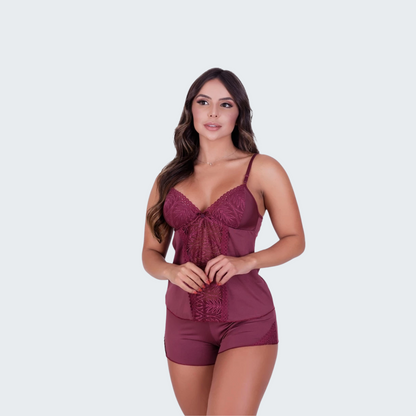 Short Doll Valeria com Detalhes em Renda