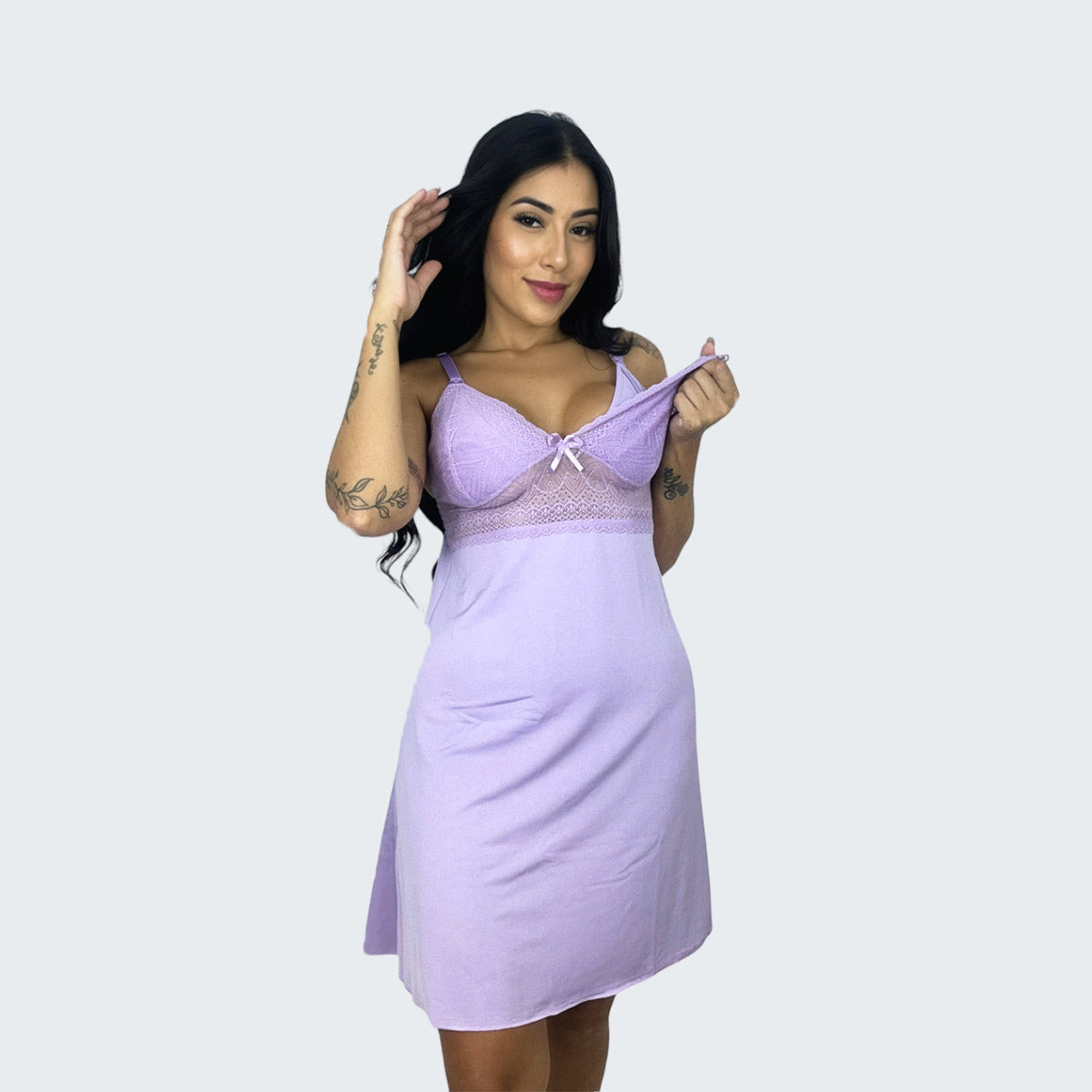 Camisola Amamentação sem Bojo com Renda