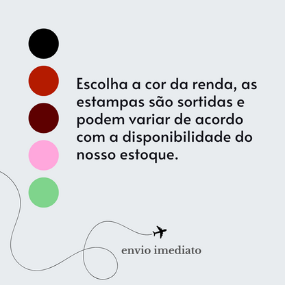 Short Doll Belíssima Estampado com Renda